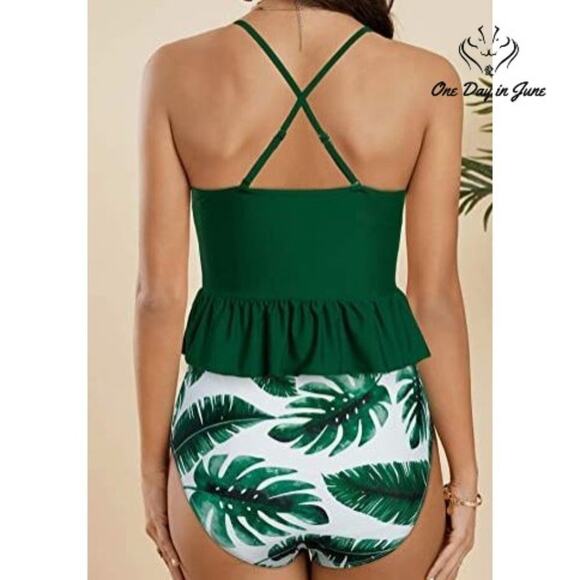 Ferbia Falbala High Waist Bikini Swimsuit Size M - Picture 2 of 5